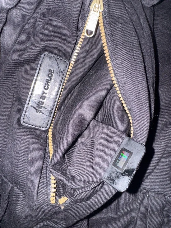 See by Chloé Joy Rider black puffy nylon tote bag - Picture 5 of 7